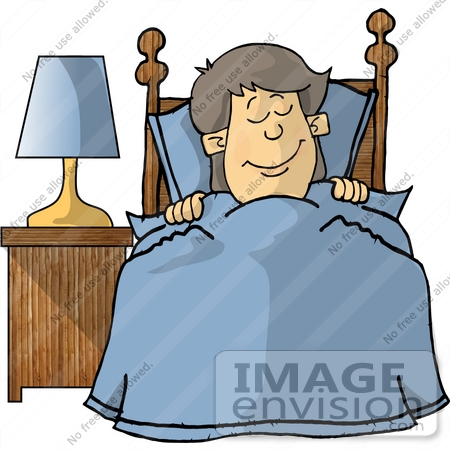 Sleeping In Bed Clipart