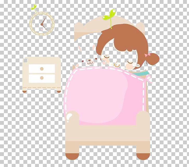 go to bed clipart pink