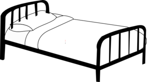 Bed clipart single.