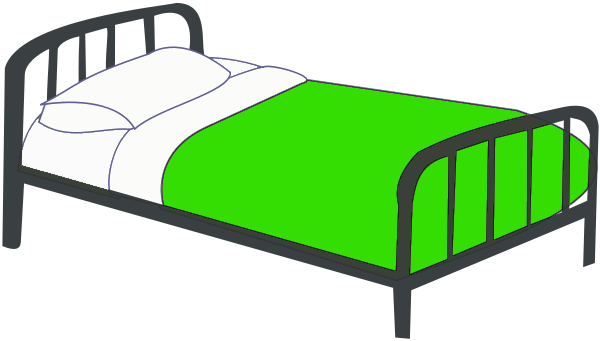 Free twin bed clipart
