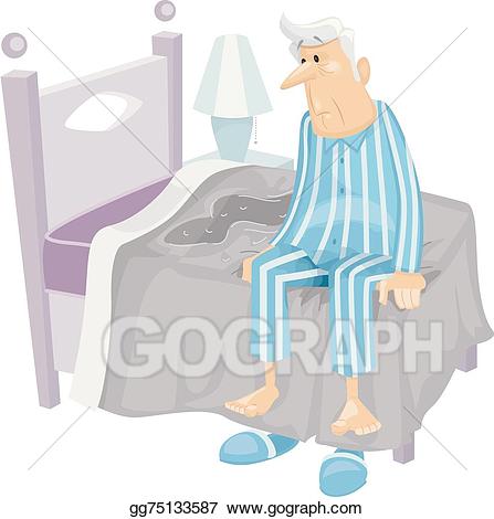 go to bed clipart wet