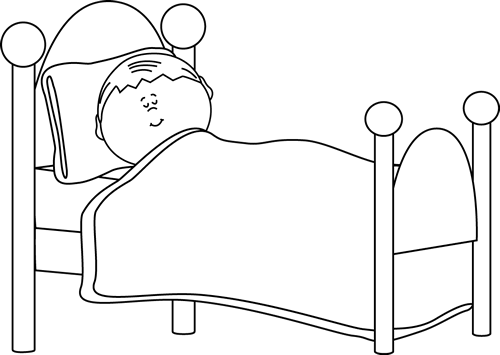 Go To Bed Clipart Black And White