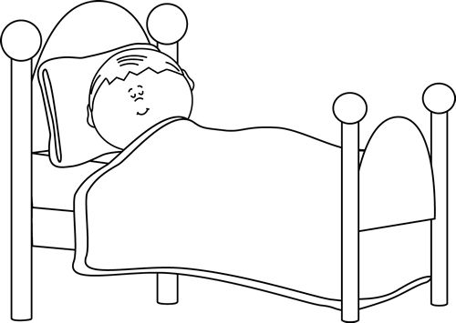 go to bed clipart white