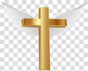 gold cross clipart angel