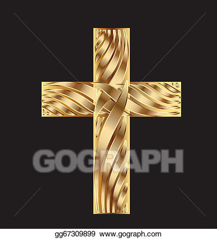 gold cross clipart beautiful