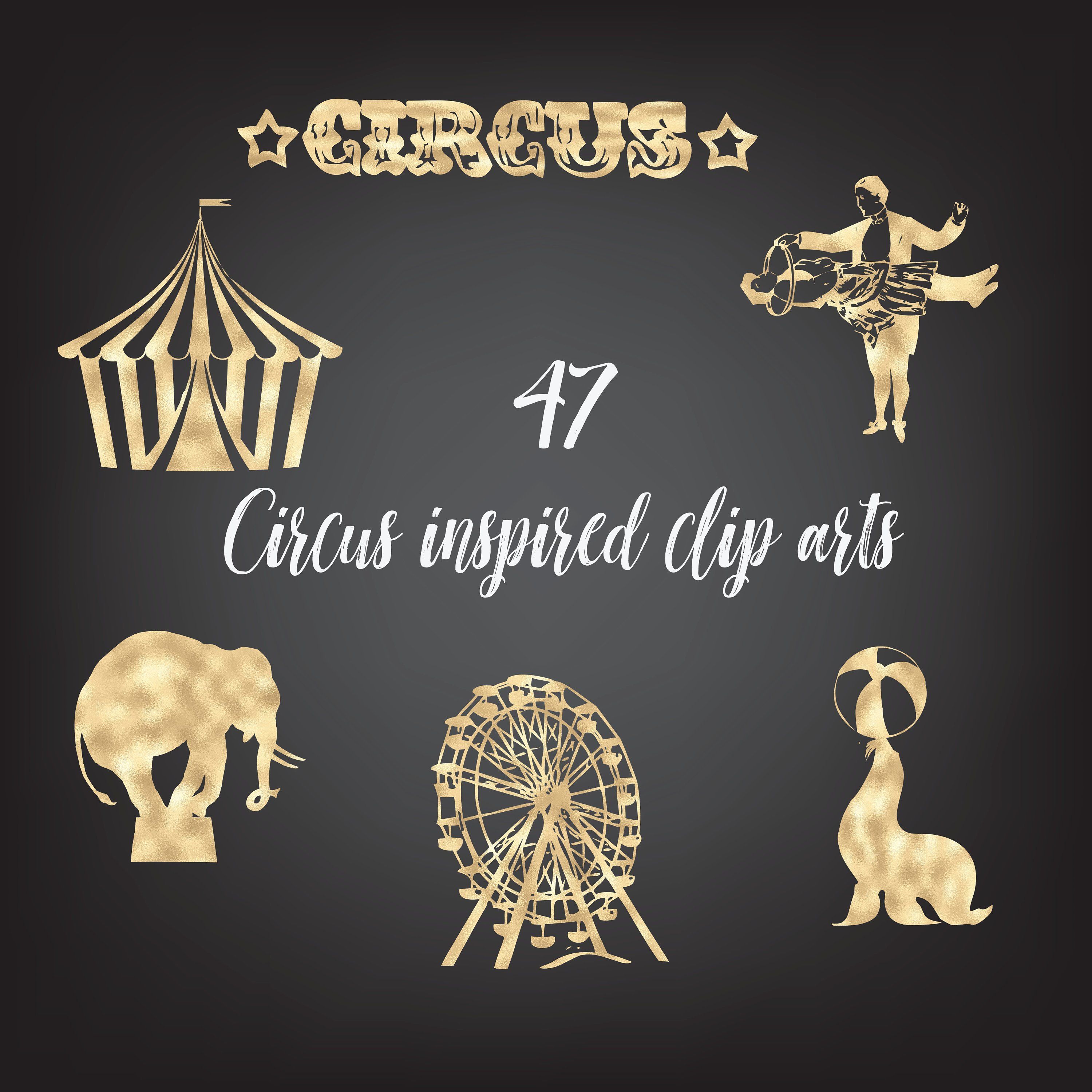Circus clipart gold.