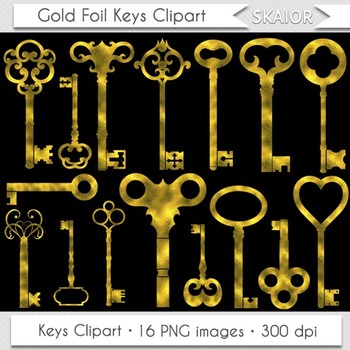 Gold keys clipart.