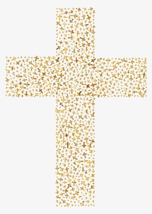 Gold cross png.