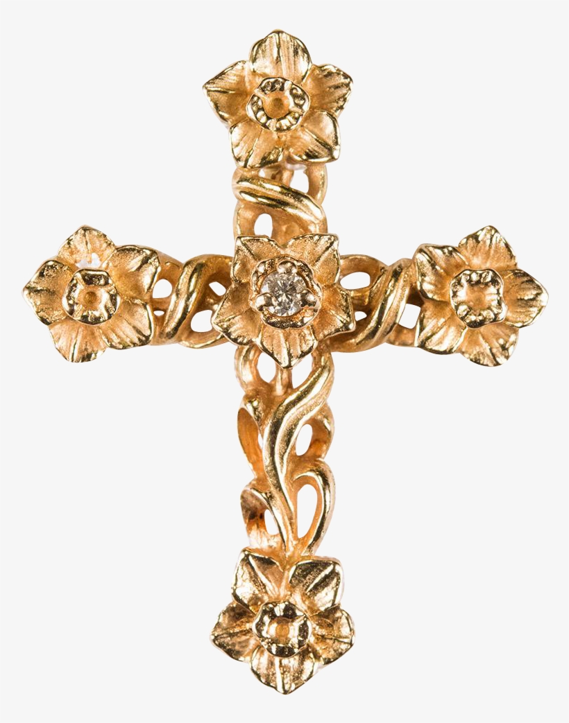 Gold cross png.