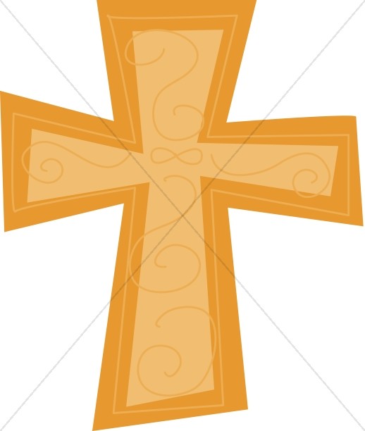 Stylized gold cross.