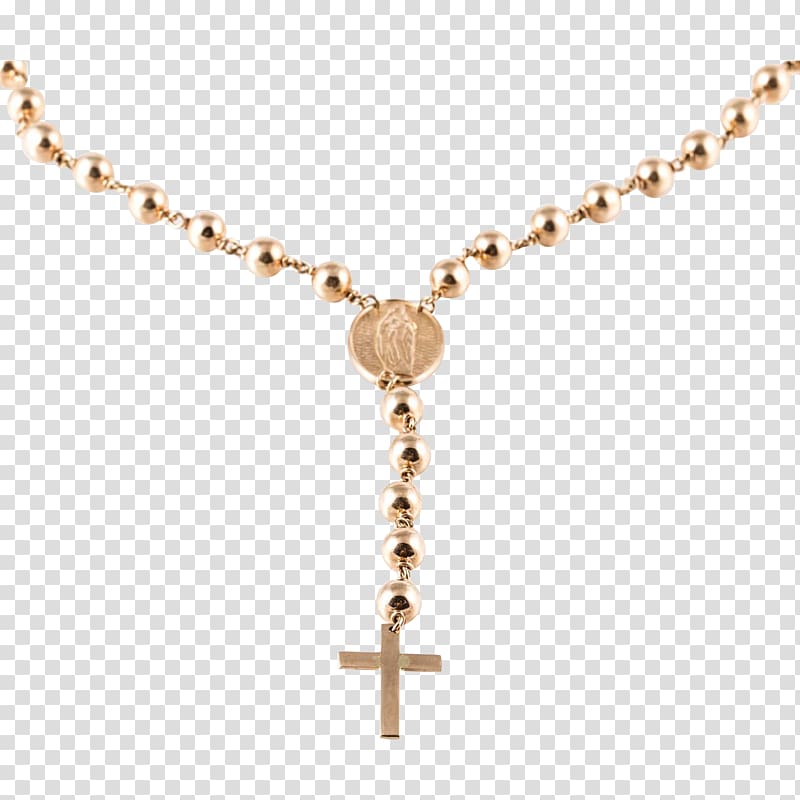 Gold rosary illustration.