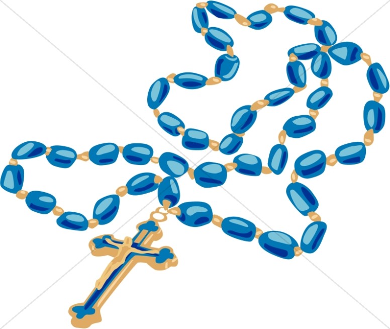 Rosary with blue.