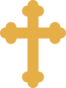 Gold orthodox cross.
