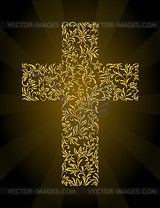 Gold glitter cross.