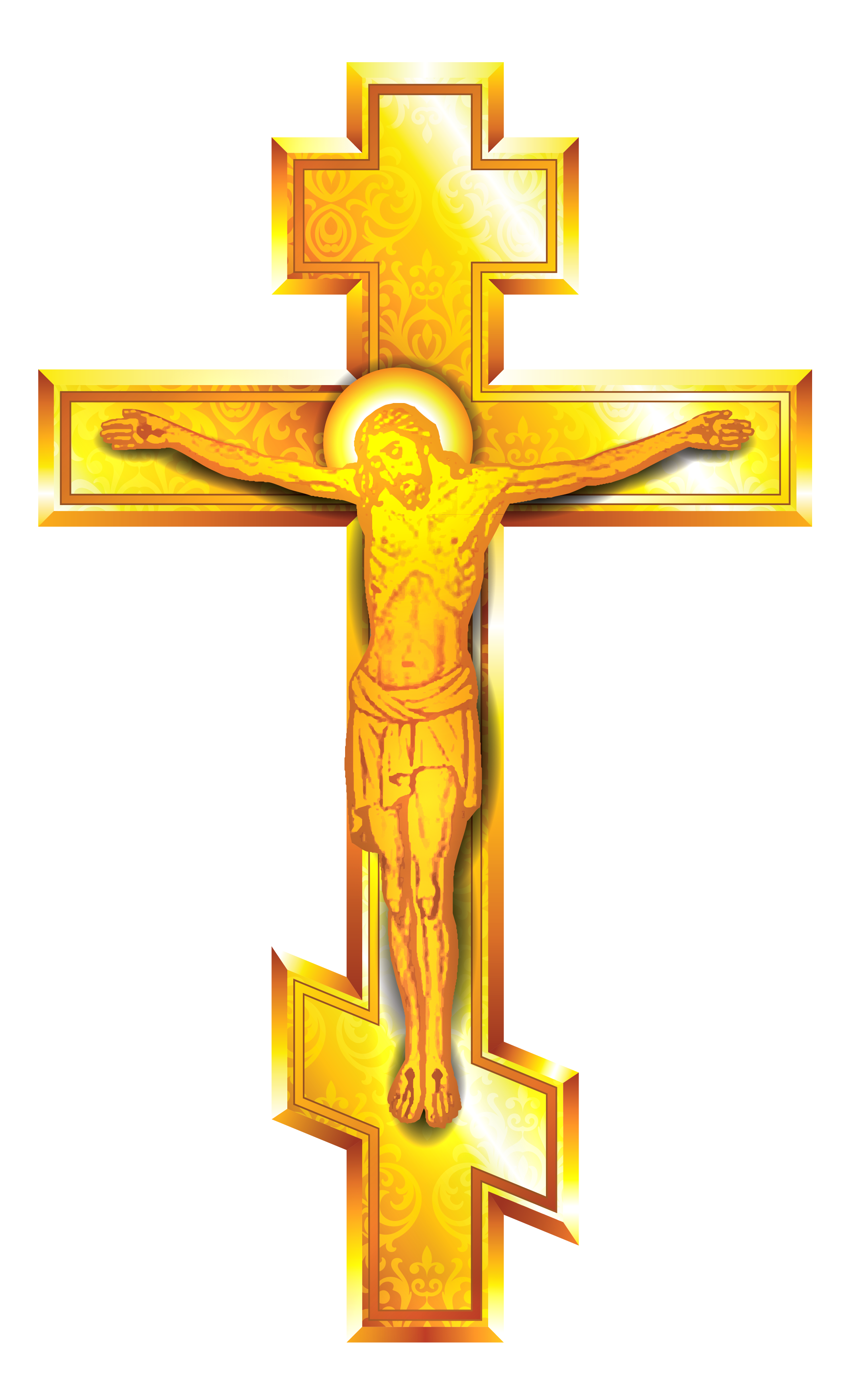 Gold Cross PNG Clipart
