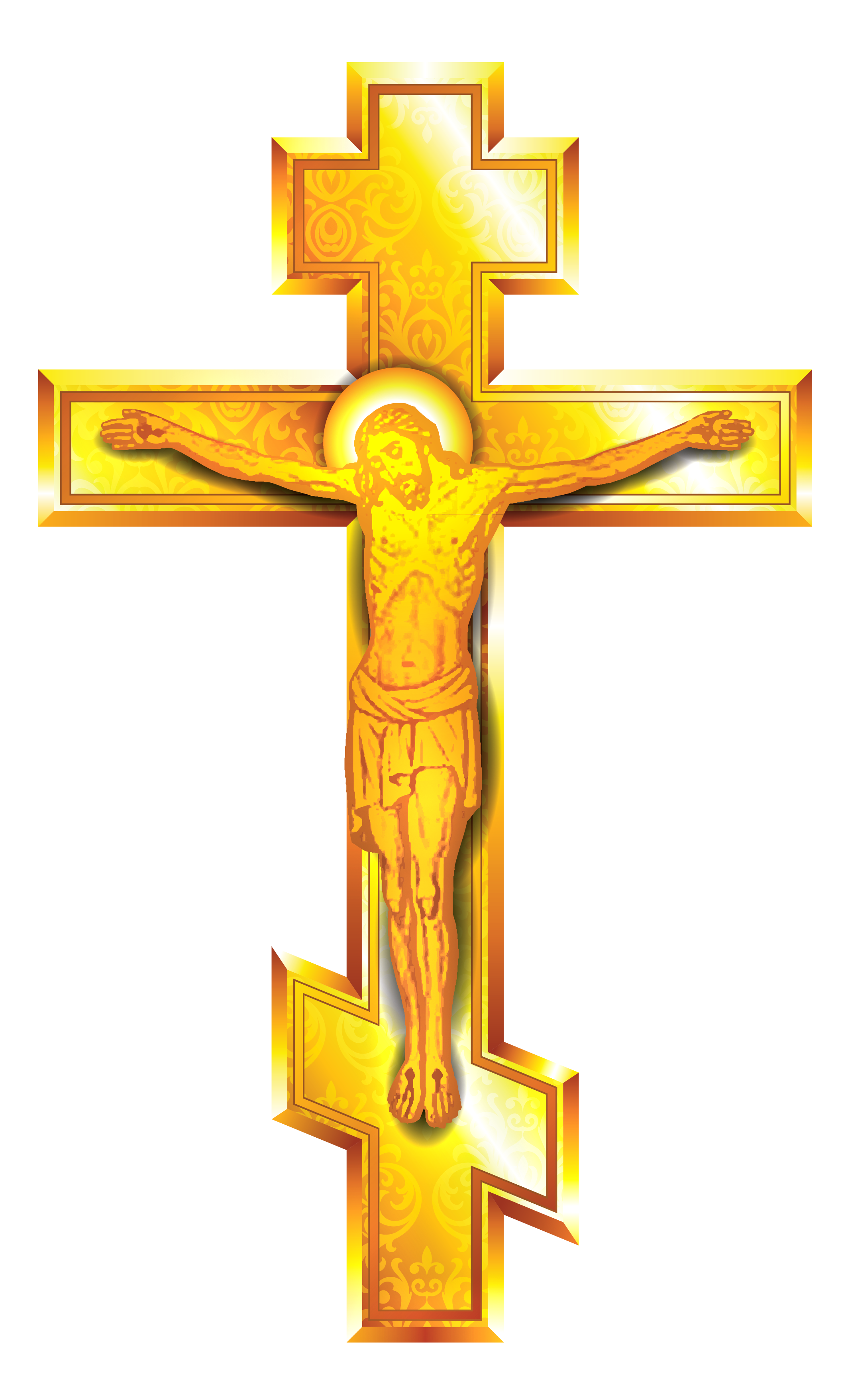 Gold cross png.