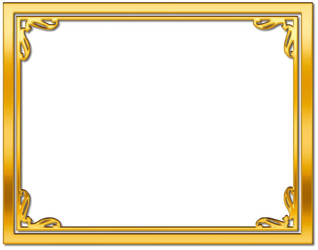 Gold frame border.