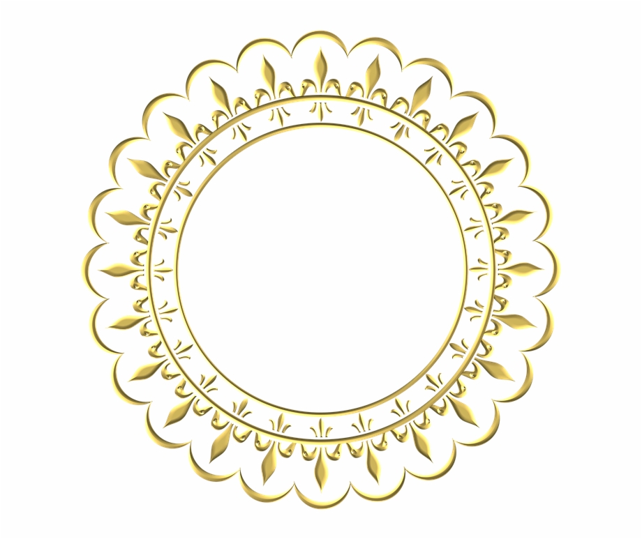 gold frame clipart circular