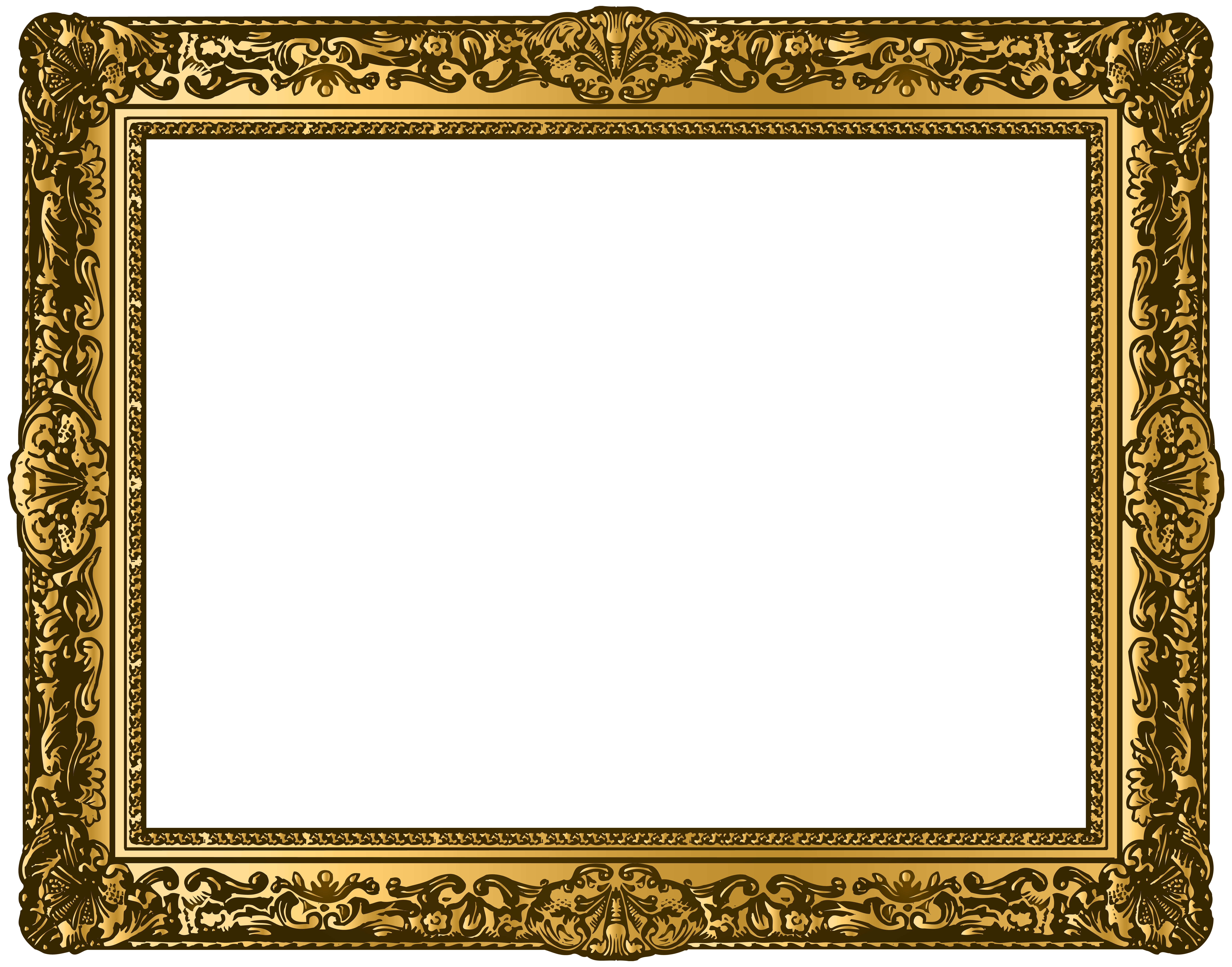 Classic Gold Pictures Transparent PNG Frame