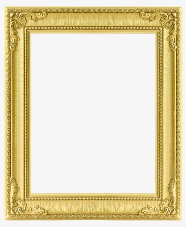 Rectangular Gold Frame, Frame Clipart, Frame, Golden PNG
