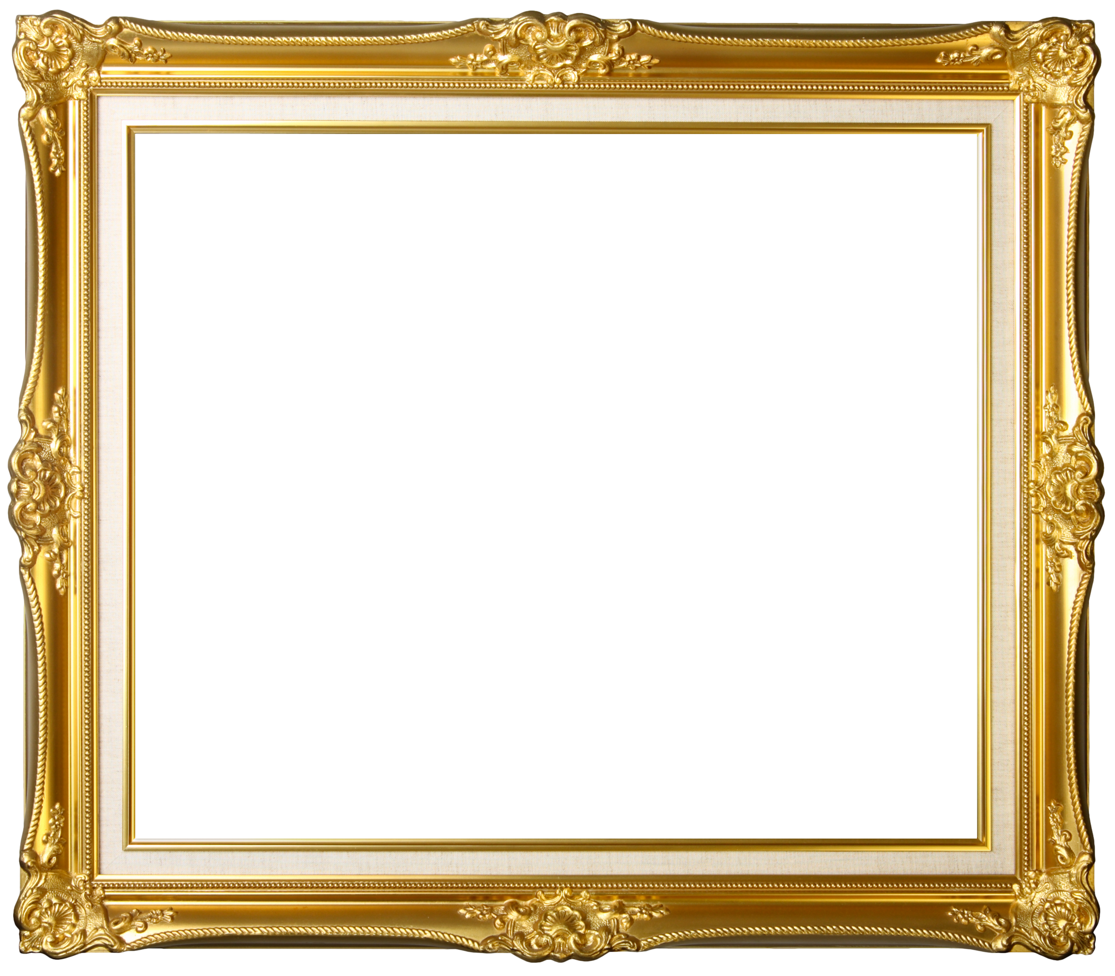 Gold frame transparent.