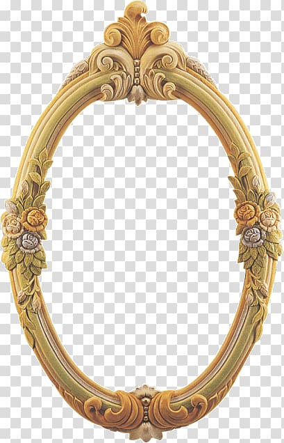Oval brown floral frame, Frames Mirror Gold , mirror