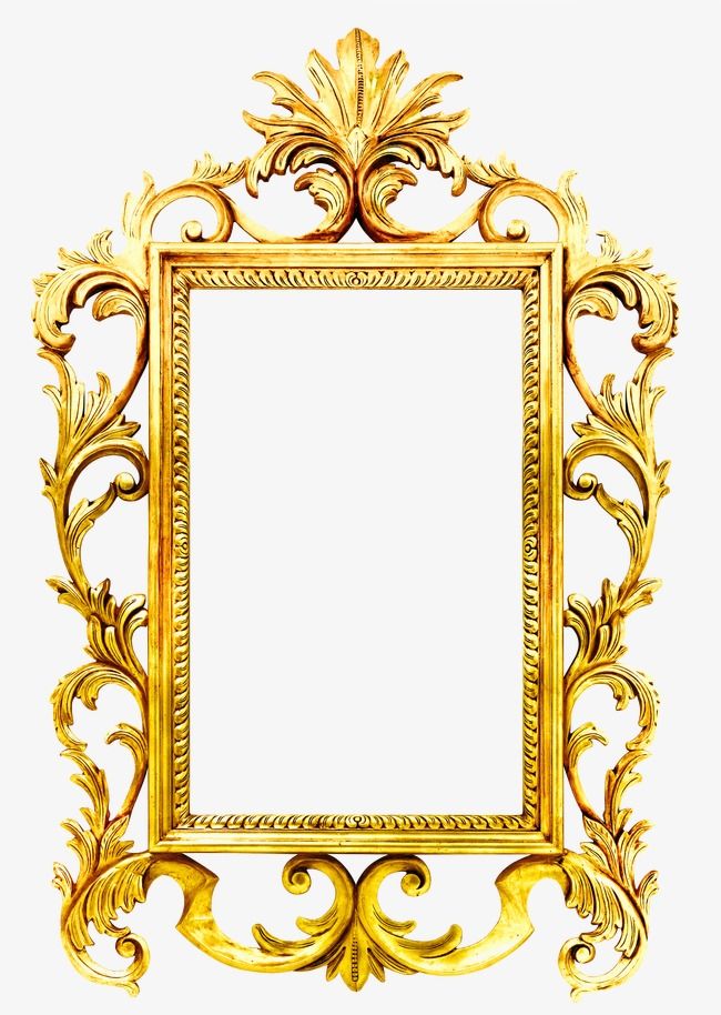 Gold Frame, Frame Clipart, Continental Frame, Retro Style