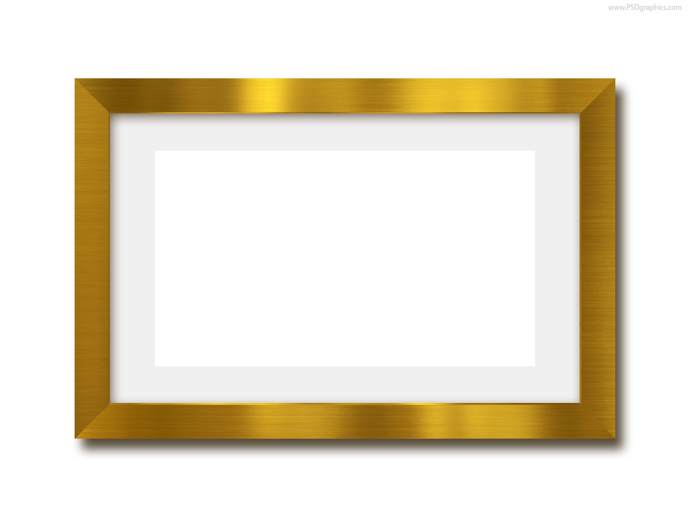 Gold photo frame.