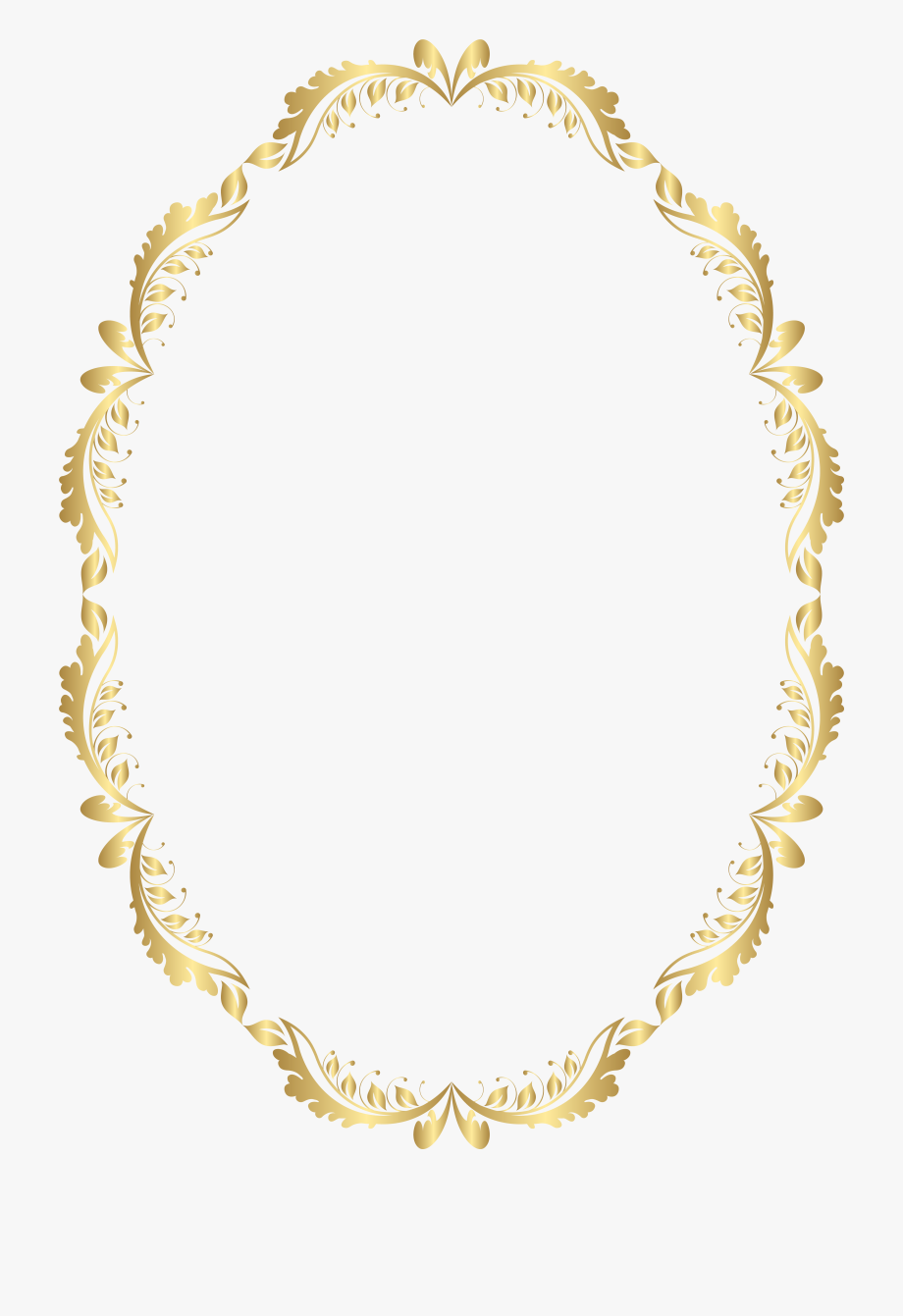 Golden Oval Border Transparent Png Clip Art