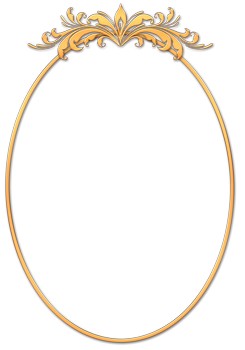 gold frame clipart oval
