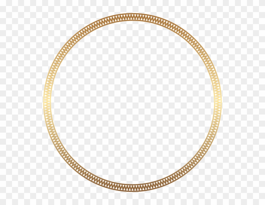 Round Frame Border Gold Clip Art