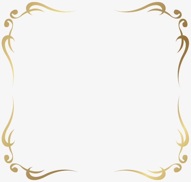 Simple Gold French Pattern Border Png Picture, French