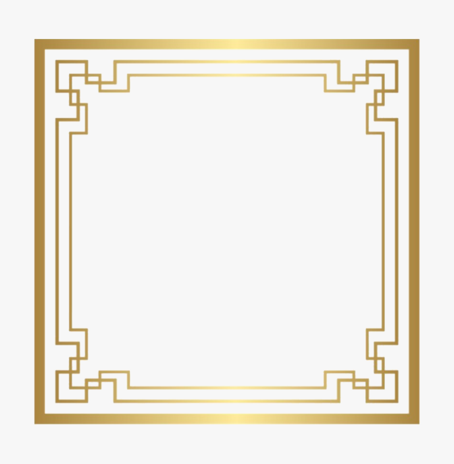 Golden square frame.