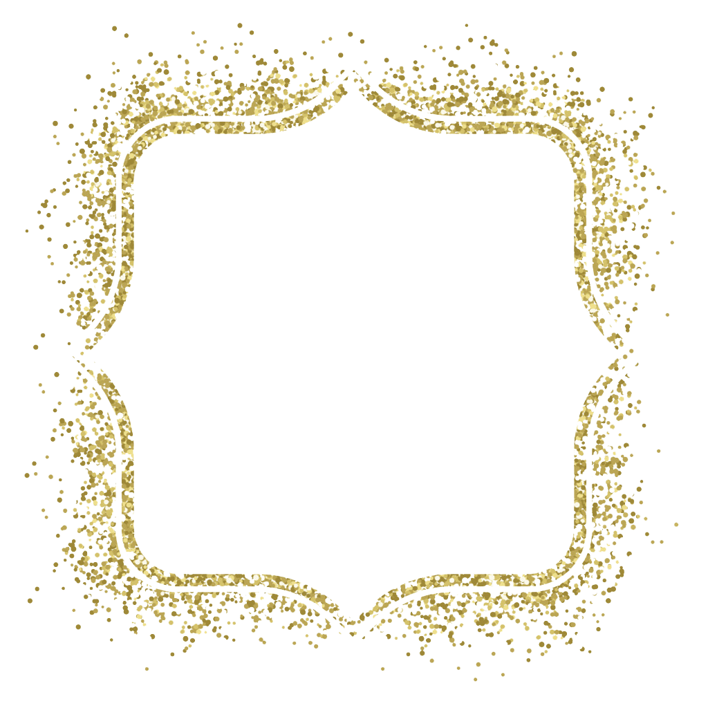 Picture frame Glitter Gold Clip art