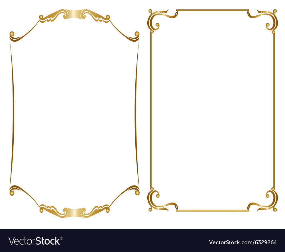 Two gold frame.
