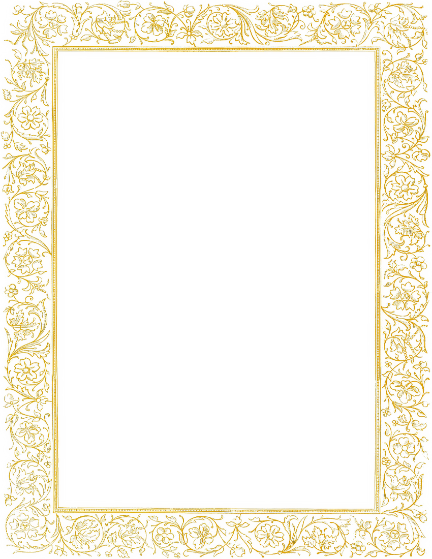 gold frame clipart victorian