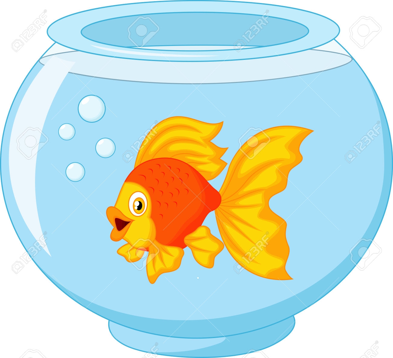 Free cartoon goldfish.