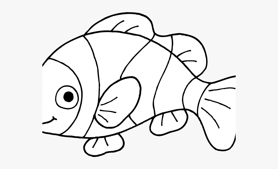 Goldfish Clipart Line Art