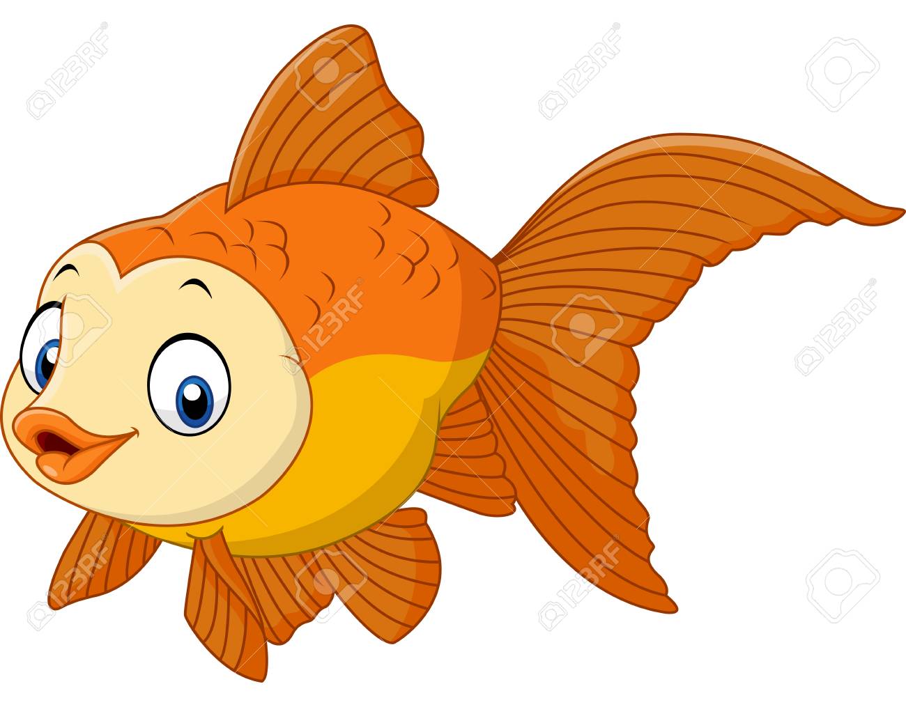 Золотая рыбка мультяшка