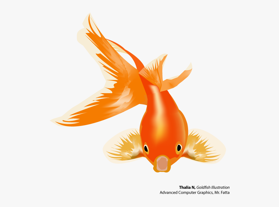 Goldfish vector bowl.