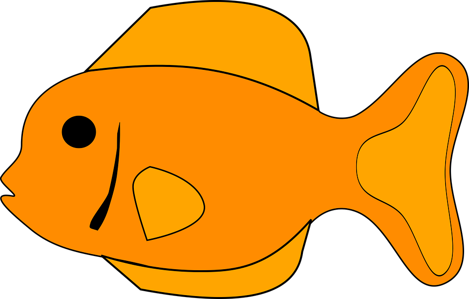 Goldfish clipart yellow.