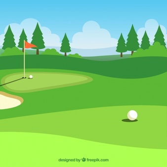 Golf course clipart.