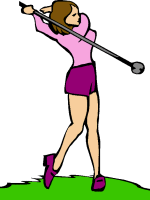 Lady Golfer Clip Art