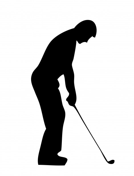 Golf player silhouette.
