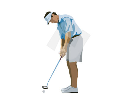 Golf vector clip.