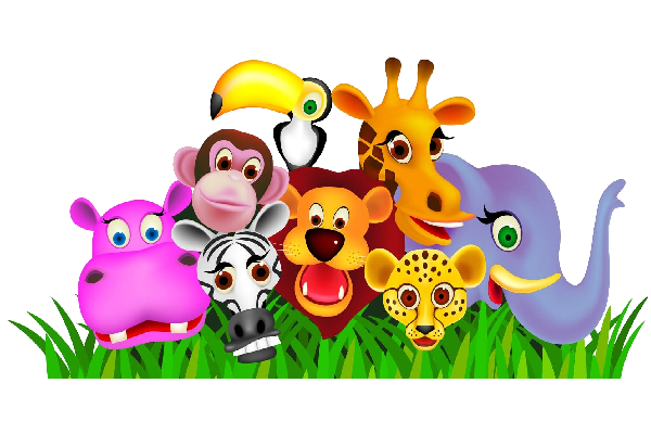 Animated zoo clipart.