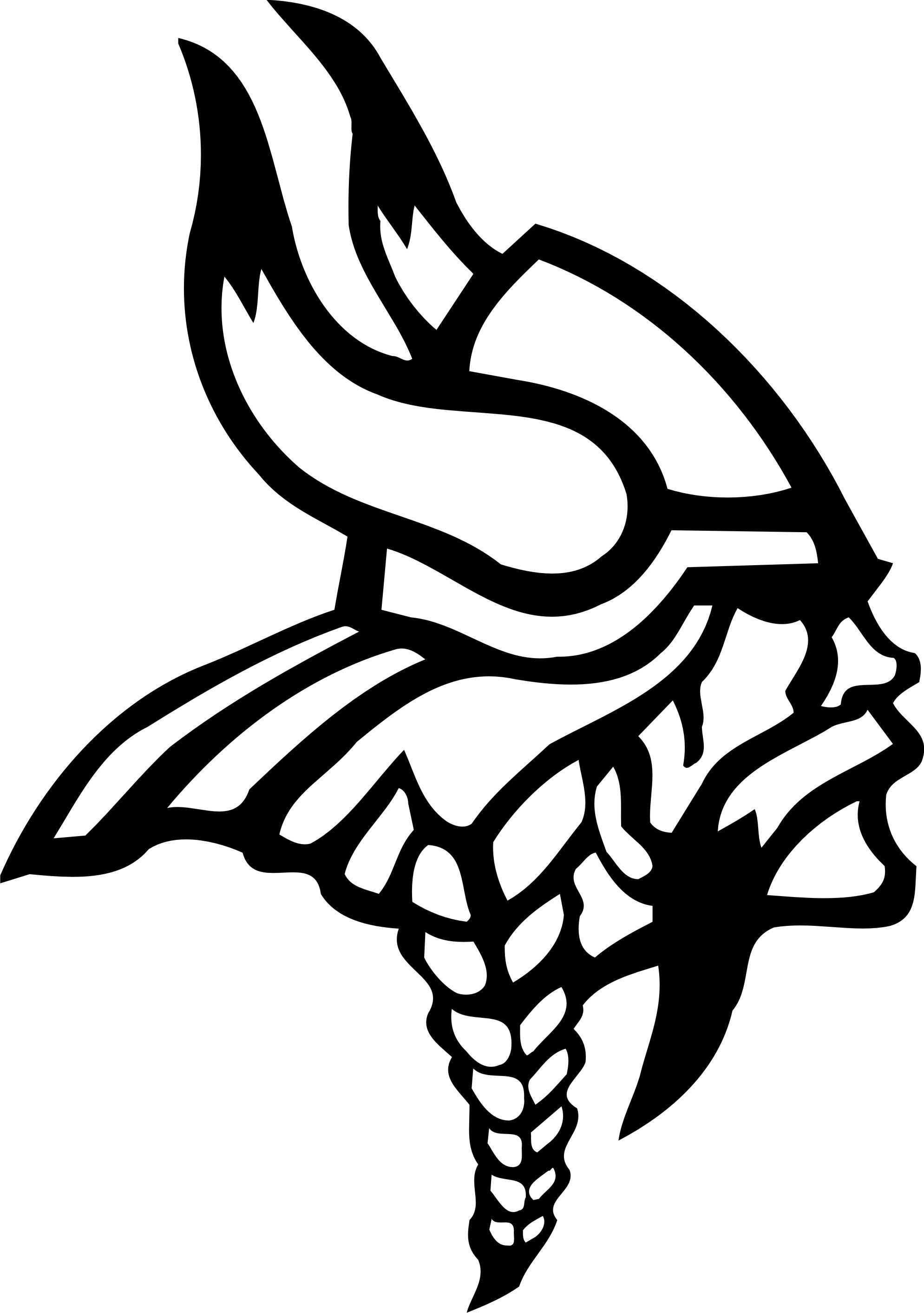 Viking head logo.