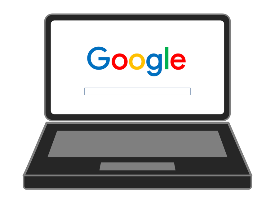 Google logo background.