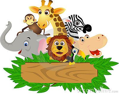 Cartoon jungle animals