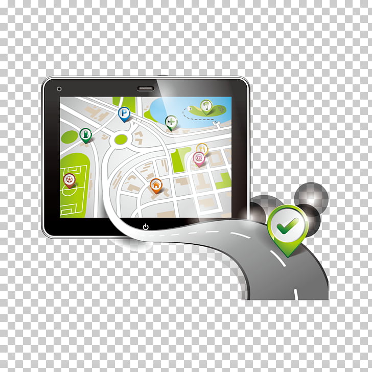 GPS navigation device Pointer Icon, Map Positioning System